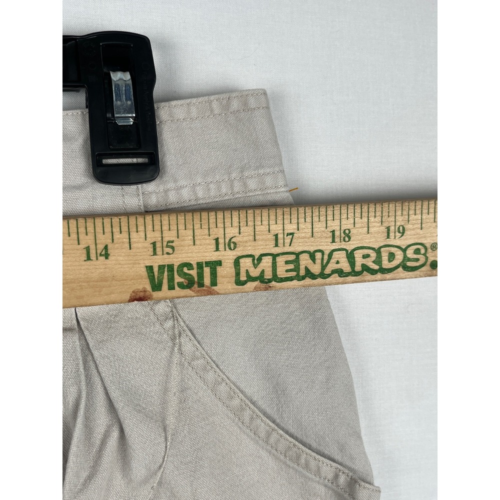 Cabelas 7-Pocket Hiker Shorts Womens 16 Khaki Tan Pleated Cotton Spandex 911985 - Picture 4 of 8